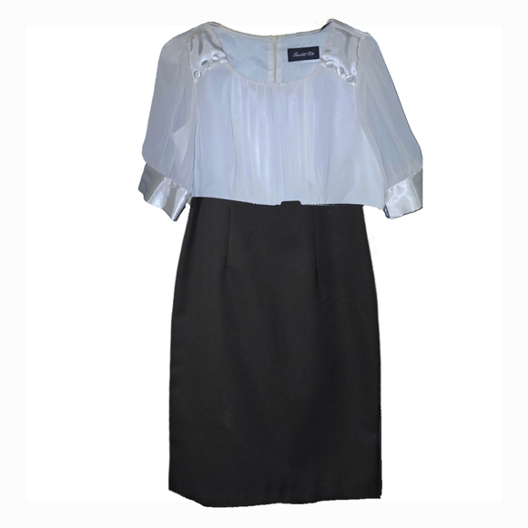 Scarlet Nite Black & White Cocktail Dress - Size 8 - Picture 1 of 8